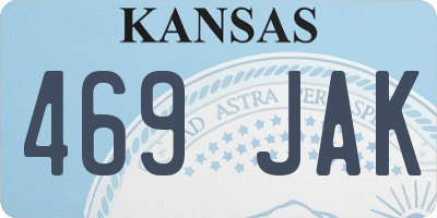 KS license plate 469JAK