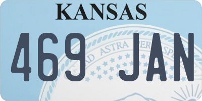 KS license plate 469JAN