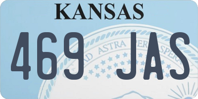 KS license plate 469JAS