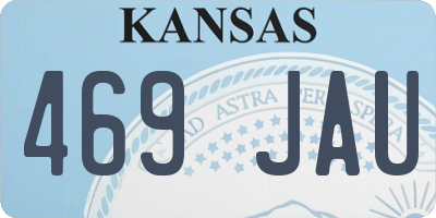 KS license plate 469JAU