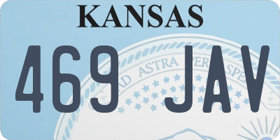 KS license plate 469JAV