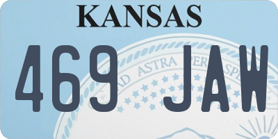 KS license plate 469JAW