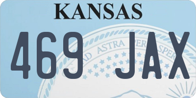 KS license plate 469JAX