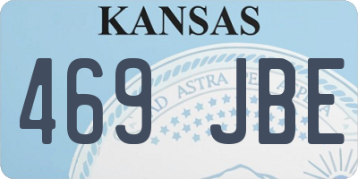 KS license plate 469JBE