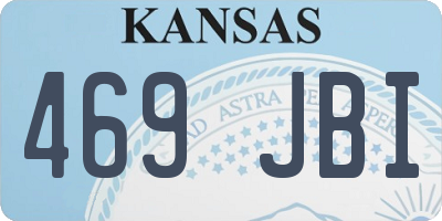 KS license plate 469JBI