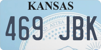 KS license plate 469JBK