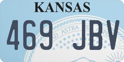 KS license plate 469JBV