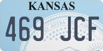 KS license plate 469JCF