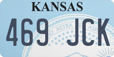 KS license plate 469JCK