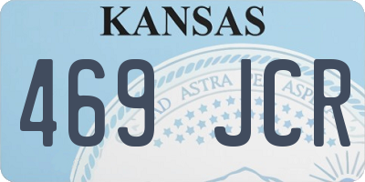 KS license plate 469JCR