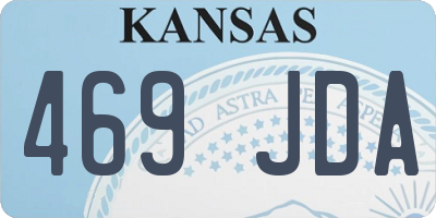 KS license plate 469JDA