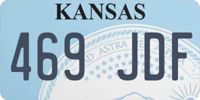 KS license plate 469JDF