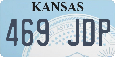 KS license plate 469JDP