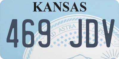 KS license plate 469JDV