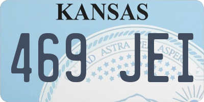 KS license plate 469JEI