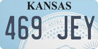 KS license plate 469JEY