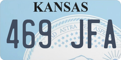 KS license plate 469JFA