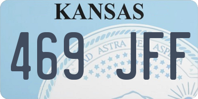 KS license plate 469JFF