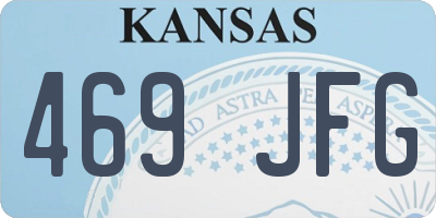 KS license plate 469JFG