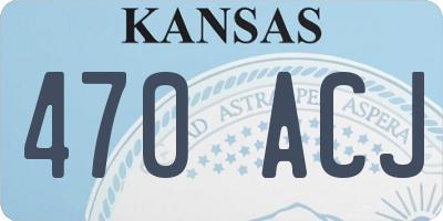 KS license plate 470ACJ