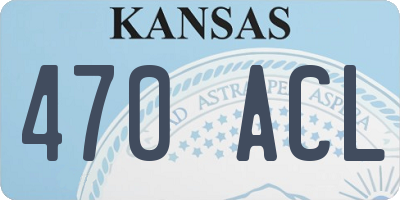 KS license plate 470ACL