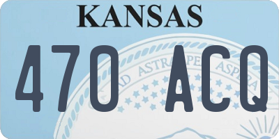 KS license plate 470ACQ