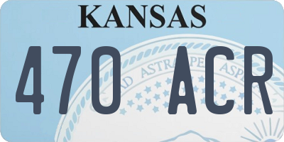 KS license plate 470ACR