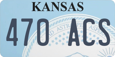 KS license plate 470ACS
