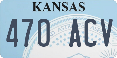 KS license plate 470ACV