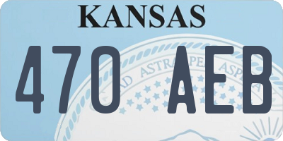 KS license plate 470AEB