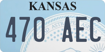 KS license plate 470AEC