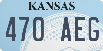 KS license plate 470AEG