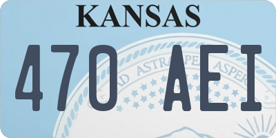 KS license plate 470AEI