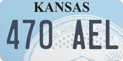 KS license plate 470AEL