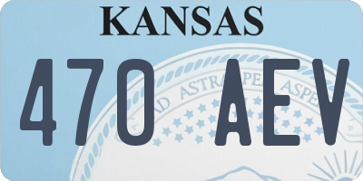 KS license plate 470AEV