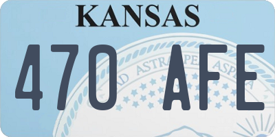 KS license plate 470AFE