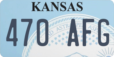 KS license plate 470AFG