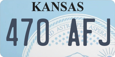 KS license plate 470AFJ