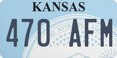 KS license plate 470AFM