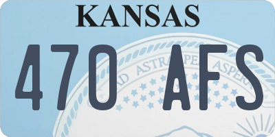 KS license plate 470AFS