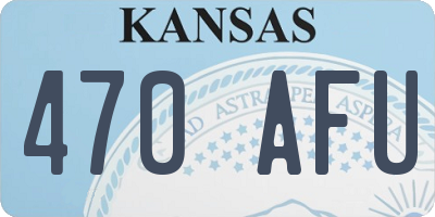 KS license plate 470AFU