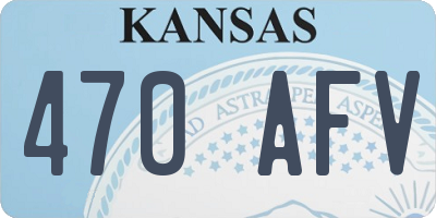 KS license plate 470AFV