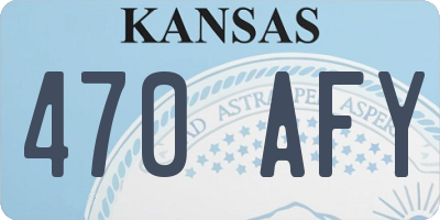 KS license plate 470AFY