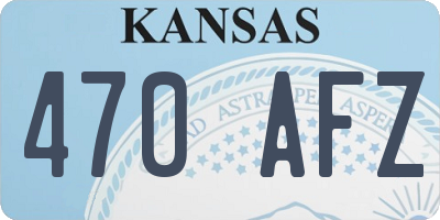 KS license plate 470AFZ