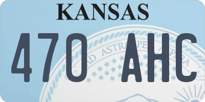KS license plate 470AHC