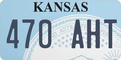 KS license plate 470AHT