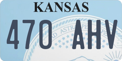 KS license plate 470AHV
