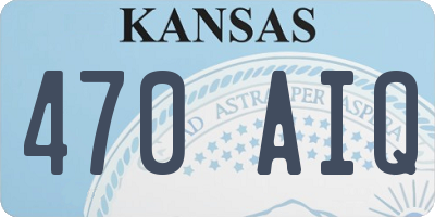 KS license plate 470AIQ