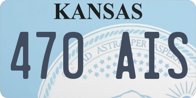 KS license plate 470AIS