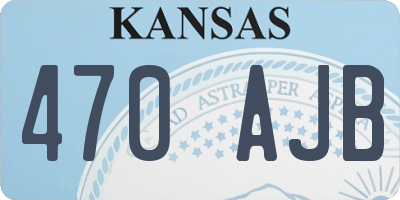 KS license plate 470AJB